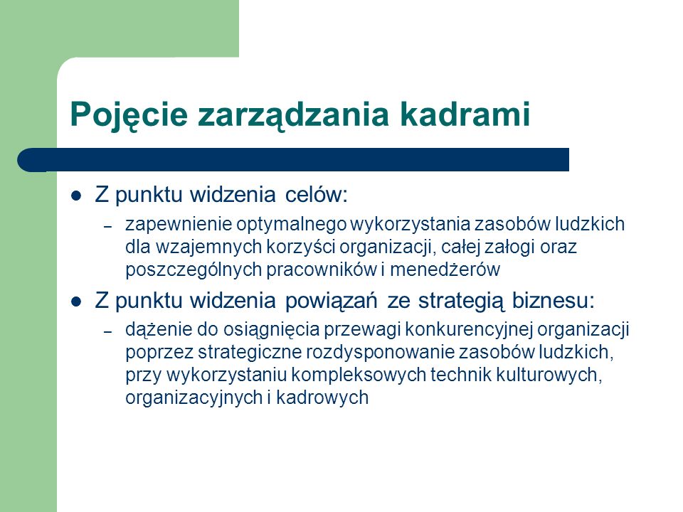 Zarządzanie kadrami Human Resources Management HRM ppt pobierz